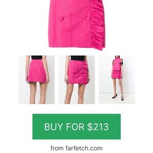 MSGM Pink Ruched Mini Pencil Skirt for Night Out